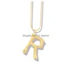 Hanger Kettingen Nieuwe Gepersonaliseerde Beginletter Ketting Vrouwen 26 Alfabet Gouden Slang Ketting Voor Dames S Mode Sieraden Gift Drop Dh0Wu