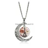 Pendant Necklaces New Fashion Hollow Carved Gemstone Necklace Moon Eiffel Tower For Man Women Mix Models Jewelry Drop Delivery Pendan Dhywg