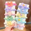 Haarschmuck 2023 Sommer Koreanische Feste Farbe Mesh Organza Gummiband Für Mädchen Kinder Nette Kawaii Tuch Pferdeschwanz Gummi Krawatten