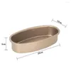 Bakeware Tools 3 Pieces Non Stick Oval Shape Cake Pan Cheesecake Loaf Bread Mold Baking Tray For Oven And