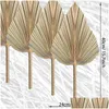 Couronnes De Fleurs Décoratives 8 Pcs Feuilles De Palmier Séchées Ventilateurs Lances De Bohème Plantes Artificielles Feuilles Tropicales Livraison De Goutte Décorative H Dhxhm