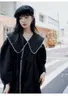 Günlük elbiseler düzensiz siyah karışım mori mini elbise yaz kadın peri uzun kollu Koreli Japon moda tipi tatlı kawaii giyim