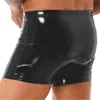 Мужские шорты купальники бокс на мокрой течении патентная кожа поднятые карманы с лагажом.