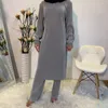 Etniska kläder Mubarak Abaya Dubai Turkiet Hijab Muslim Sets Klänning Indien Amerikansk islam För kvinnor Musulman Ensembles Kaftan Ramadan Eid