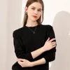 Women's Sweaters MRMT 2023Brand Small O- Neck Thin Knit Sweater Long-Sleeved Solid Color Bottoming Shirt Pullover Loose-Fitting