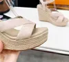 Kobiety modne sandały buty ze słomy Starboard sandały na koturnie z wystającym palcem buty na koturnie buty na koturnie słomiane czółenka damskie