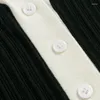 女性のニット Dodc スリムニットカーディガン女性 2023 秋のデザインのコントラストカラー西洋スタイルのウール薄いトップ底シャツ