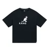 Kängurutryck t-shirts casual lös rund hals polo kort ärm ins unisex t-shirt