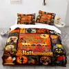 Bedding Sets Halloween Duvet Cover King Cartoon Pumpkin Comforter Microfiber Bat Castle Ghost Quilt For Kids Boys Girl Room Decor