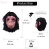 Máscaras de festa Máscara de Gorila Novidade Macaco Orangotango Traje Cosplay Látex Animal Engraçado Rosto Completo Festa Cabelo Vestido Preto Halloween para Adultos 230706