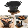 BBQ Grills Mini Grill Japanese Alcohol Stove Home Smokeless Barbecue Outdoor Plate Roasting Meat Tools 230706