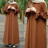 Vêtements ethniques mode femmes musulman Abaya Maxi robes à manches longues volants Robe d'été Robe Femme turquie Dudai islamique Marocain Eid