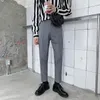 Men's Pants 2023 Slim AnkleLength Suit Men Solid Color Leggings Korean Formal Commercial Ironing Trousers 230705