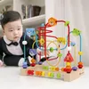 Puzzle Baby Montessori Early Learning Educational Math Toys Cerchi di legno Bead Wire Labirinto Abaco Puzzle per bambini Boy Girl Gift 230705