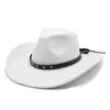 Herren Western Cowboy Hut 9CM Breite Krempe Vintage Filz Fedora Hut Cowgirl Panama Jazz Hut sombreros de mujer