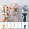 Gift Wrap 30PCS Wrapping Paper Bag For Bouquet Rose Flowers Transparent Poly Gifts Packaging Material For Wedding Party Florist Supplies 230706