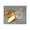 Favor Holders Gold/Sier Cloth Packing Bags Jewellery Pouches Favors Christmas Party Gift Bag 7X9Cm / 9X12Cm Drop Delivery Ev Dh2Zm