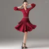 Vestido de dança latina com franjas para uso em palco para prática de salão de baile Traje de samba Salsa Outfit Tap Vestidos femininos DL7171