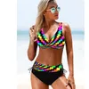 Roupa de banho feminina biquíni feminino 2023 conjunto de cintura alta maiô brasileiro moda praia natação sexy maiô