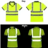 Other Night Work Reflective Safety Shirt Clothing Quick drying Short sleeved T-shirt Protective Clothes for Construction Workwear 230706