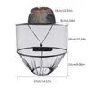 Berets 1PC Bee Protection Fishing Cap Fisherman Hat Mosquito With Hidden Net Repellent Insect Sunscreen Foldable Mesh Outdoor