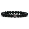 Perlé Nouveau Baseball Charme 8Mm Lava Rock Perles Chaînes Pour Femmes Hommes Turquoise Pierre Naturelle Sports Élasticité Bracelet Mode Diy Jewe Dhenn