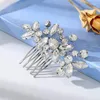 Tocados de novia para mujer, pinzas para el pelo, accesorios de adorno de boda, flor, perla, cristal para tocado, tocado de fiesta, joyería