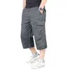 Pantaloncini da uomo Estate Uomo allentato Tasche casual Pantaloni corti corti Pantalones Cortos Hombre Uomo Cargo militare Cotone