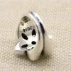 Brittisk stil s925 Sterling Silver Cherry Blossom Ring Herr Vintage Stil Silverring Bred pekfinger Trendig Charm långfingerring