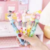 20pcs Cartoon 10 Colors Ballpoint Pen 0.7mm Cute Students Stationery Writing Tools Pendant Pens Office School Student Gift Prize