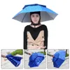 Umbrellas Portable Rain Umbrella Hat Army Green Foldable Outdoor Pesca Sun Shade Waterproof Camping Fishing Headwear Cap Beach Head Hats R230705