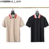 Stand Burberies Burbreries Stripe Tshirts Men Polo Collar Derts Mens Polos White Shirt Designer Fashion Pullover Black Cotton 8588