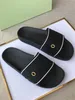 Woman slip-on sandal famous designer tazz tasman slippers summer Beach Couple Sliders man sliders Skin Arrows off Letters Ladies black white Shoes with Box size 36-46