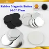 Other Office School Supplies 112" 37mm 100 Sets Soft Rubber Magnetic Magnet Button Supply Materials for l Badge Maker 230705