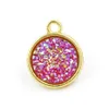 Pendant Necklaces 12Mm Druzy Drusy Stone Gold Bling Resin Round Charm For Neckalces Making Fashion Jewelry In Bk Drop Delivery Pendan Dh40W