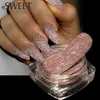 Nail Glitter Schittert Reflecterende Roze Nagel Glitter Poeder Kleurrijke Kristallen Pailletten Chroom Pigment Gel Polish Nagel Decoratie SWFG 230705