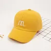 Casquettes de baseball Doit Printemps Été Enfants Garçons Filles Casquette Baseball Chapeaux Bonbons Couleurs Solide M Lettre Bébé Chapeau De Soleil À Sommet Snapback Pour 1-5 Y