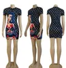 Women Casual Dresses O- Neck Sexy NEW Luxury GGity Female Loose Party Beach Dresses skirt J2807