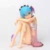 Actie Speelfiguren 11.5 CM Anime Figuur Opnieuw Leven In Verschillende Wereld Van Nul Sexy Witte Pyjama Model Poppen Speelgoed Gift Verzamelen Boxed Ornament R230710