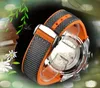 Hoge kwaliteit Heren Dwellers Horloges Stopwatch Klassiek ontwerp Iced Out Clock Auto Datum Quartz uurwerk Mannen Sport Timing Nylon Riem heren high-end polshorloge Geschenken