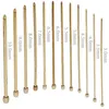 Sewing Notions Tools, 12-teiliges Set, 25 cm, natürliche Farbe, einspitzige afghanische tunesische Häkelnadeln aus Bambus, Nadeln, 215 St