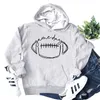 Sweats à capuche pour femmes Sweat-shirts Game Day Rugby Alphabet Sweat à capuche Automne Hiver Manches longues Femmes Kawaii Gothique Streetwear Femmes 230706