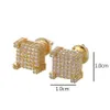 Xiao Fang Solid Solid Gold Silver Fashion Simple Ear Studs Senior Model Women