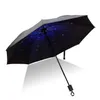 Estilo de arte de guarda-chuva para faculdade de meninas linda flor na água pequeno guarda-chuva portátil para abrigo do vento R230705