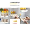 1pc Refrigerator Drawer Type Egg Fruit Storage Box Kitchen Accessories Organizer Shelf Fridge Storage Shelf (26*18*5cm/10.2*7.1*1.9in)