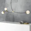 Żyrandole Nordic Lustre LED żyrandol domowe oświetlenie salonu szklana kula lampa wisząca oprawy oświetleniowe oprawa wisząca Loft