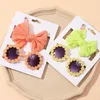 2pc Baby Daisy Flower Occhiali da sole Boy Girl Fotografia Puntelli Fascia in nylon Picnic Eye Copricapo Boemia Spiaggia Mare Occhiali da sole