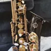 Suzuki mi bémol laiton nickelé abalone clés saxophone alto one-to-one instrument de jazz noir sculpté avec accessoires
