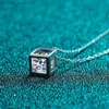 Pendant Necklaces EWYA Real S925 Sterling Silver 1ct Molten Silica Pendant Necklace Women's Party Exquisite Jewelry Diamond Necklace Gift Z230707