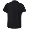 Erkek sıradan gömlekler vintage siyah sıkıntılı henley gömlek erkek 2023 marka kısa kollu dantel